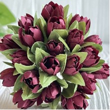 Подснежник, 2 см, бордовый, пучек из 20 цветочков
