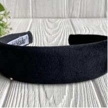 Обруч спорт велюр обьемный, 4 см, черный, шт.