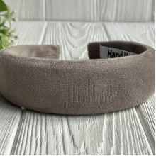 Обруч спорт велюр обьемный, 4 см, кофейный, шт.