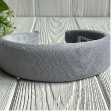 Обруч спорт велюр обьемный, 4 см, серый, шт.