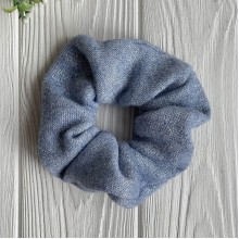 Скранч ангора люрекс, 12 см, голубой, шт.