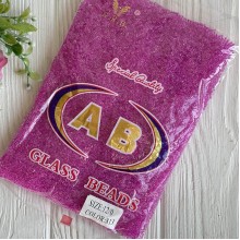 Бисер прозрачный, размер 12/0, малиновый (813), упаковка 400 г