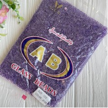 Бисер прозрачный, размер 12/0, фиолетовый (813В), упаковка 400 г