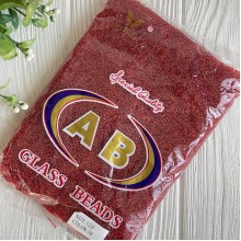 Бисер прозрачный, размер 12/0, темно-красный (5В), упаковка 400 г