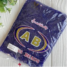 Бисер прозрачный, размер 12/0, сине-фиолетовый (8), упаковка 400 г