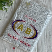 Бисер непрозрачный, размер 12/0, белый (41), упаковка 400 г