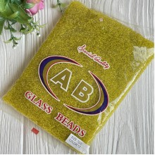 Бисер прозрачный, размер 12/0, желтый (12), упаковка 400 г