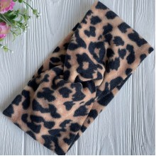 Повязка флисовая леопард, 12х23 см, карамельно-чорная, шт.