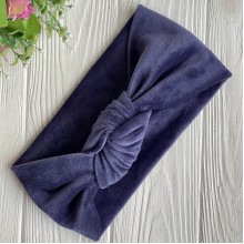 Повязка спорт велюр узелок mini, 11х20 см, сине-фиолетовая, шт.