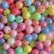 Бусина акриловая (перламутр) однотонная, 8 мм, пастельный микс, упаковка 250 г