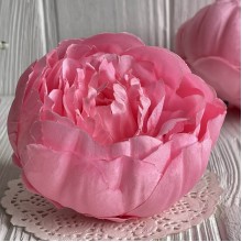Пион тканевый, 8 см, розовый, упаковка 10 шт.