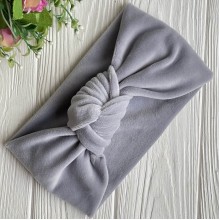 Повязка спорт велюр узелок mini, 11х20 см, серая, шт.