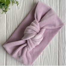 Повязка спорт велюр узелок mini, 11х20 см, розово-сиреневая, шт.