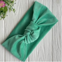 Повязка спорт велюр узелок mini, 11х20 см, нефритовая, шт.