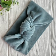 Повязка спорт велюр узелок mini, 11х20 см, мятная, шт.