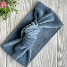 Повязка спорт велюр узелок mini, 11х20 см, бирюзовая, шт.