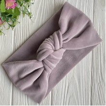 Повязка спорт велюр узелок mini, 11х20 см, бежево-серая, шт.