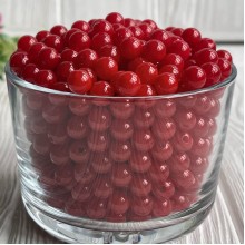 Жемчуг, 10 мм, красный (пластик), упаковка 500 г