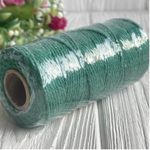 Хлопковый шнур, 2 мм, зеленый, рулон 100 м Хлопковый шнур, 2 мм, зеленый, рулон 100 м