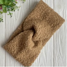 Повязка каракуль букле, 11х22 см, карамельный, шт.