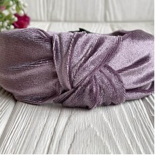 Обруч чалма велюр широкий, 4,5 см, лавандовый, шт.