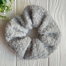 Скранч каракуль букле, 13 см, серый, шт.