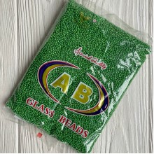 Бисер непрозрачный, размер 12/0, средне-зеленый (681), упаковка 400 г