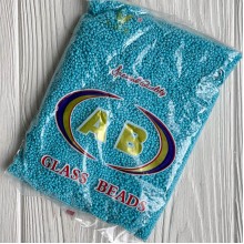 Бисер непрозрачный, размер 12/0, светло-бирюзовый (670), упаковка 400 г