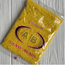 Бисер непрозрачный, размер 12/0, насыщено-желтый (663), упаковка 400 г