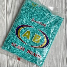 Бисер непрозрачный, размер 12/0, лазурный (669), упаковка 400 г