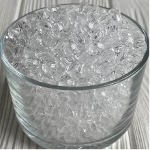 Хрусталь, 8 мм, прозрачный круглый (пластик), упаковка 500 г
