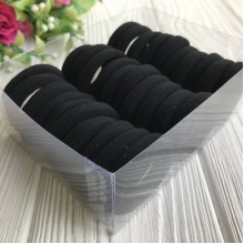 Набор резинок велюрчик, 4 см, черные, упаковка 30 шт.