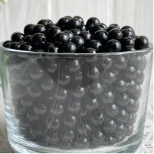 Жемчуг, 8 мм, черный (пластик), упаковка 500 г