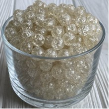 Бусина "битое стекло", 8 мм, молочный, упаковка 250 г