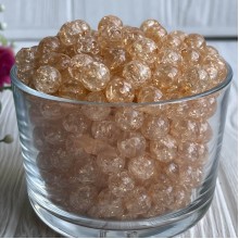 Бусина "битое стекло", 8 мм, персиковый, упаковка 250 г