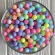 Бусина акриловая (матовый глянц), 12 мм, пастельный микс, упаковка 250 г