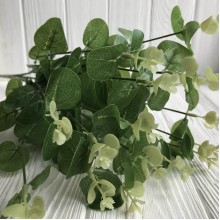 Гілка евкаліпта (тканина), 50 см, зелений, 1 шт. Гілка евкаліпта (тканина), 50 см, зелений, 1 шт.