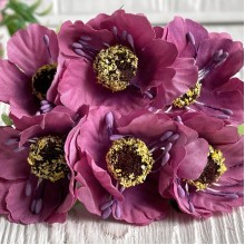 Мак, 4 см, малиновый, упаковка 60 шт.