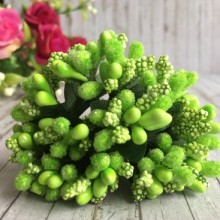 Веточка с тычинками, салатовая, упаковка 144 шт.