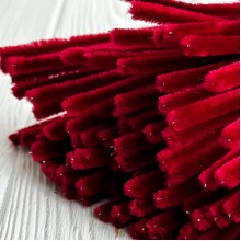 Синельная проволока простая, 6 мм х 30 см, бургунди, 100 шт.