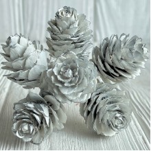 Веточка хмели, 2,5х12 см, белый, упаковка 60 шт.