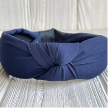 Обруч софт чалма однотонный, 4 см, сапфировый, шт.