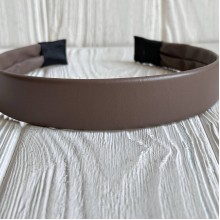 Обруч из экокожи, 2,5 см, кофейный, шт.
