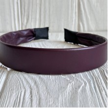 Обруч из экокожи, 2,5 см, вишневый, шт.