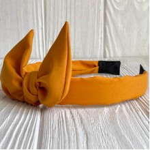 Обруч софт солоха однотонный, 2,5 см, горчичный, шт.