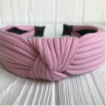 Обруч чалма трикотаж мустанг, 3 см, розовый, шт.