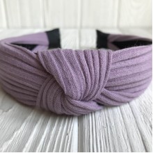 Обруч чалма трикотаж мустанг, 3 см, лавандовый, шт.