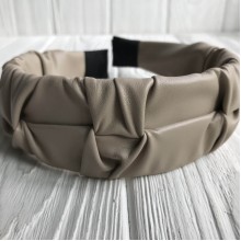 Обруч экокожа жатка, 4 см, кофейный, шт.