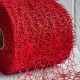 Сетка декоративная с блеском, 12 см, красная, рулон 23 м