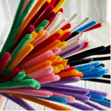 Синельная проволока простая, 6 мм х 30 см, цветной микс, 100 шт.